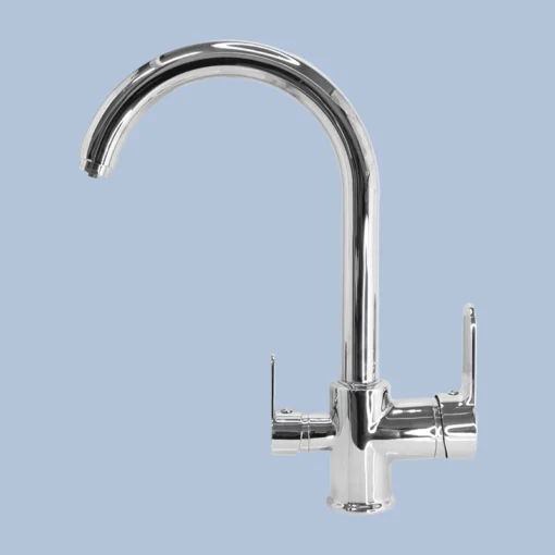 3-Wege Wasserhahn Chrome – Bild 4