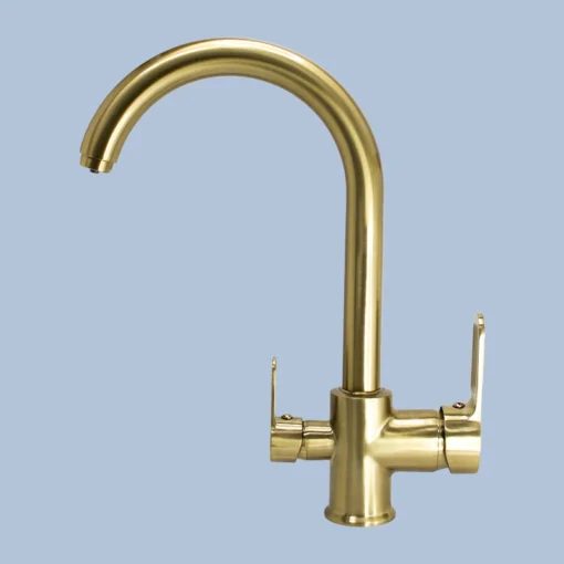 3-Wege Wasserhahn Gold – Bild 2