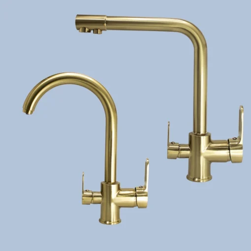 3-Wege Wasserhahn Gold