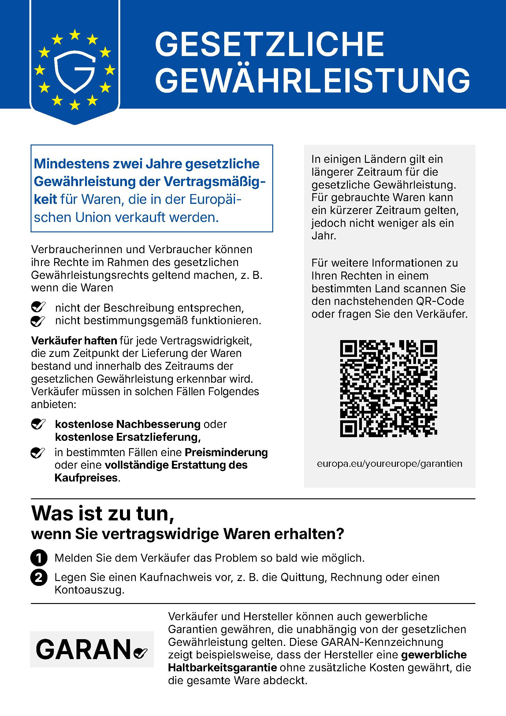 Ihre gesetzlichen Gew&auml;hrleistungsrechte